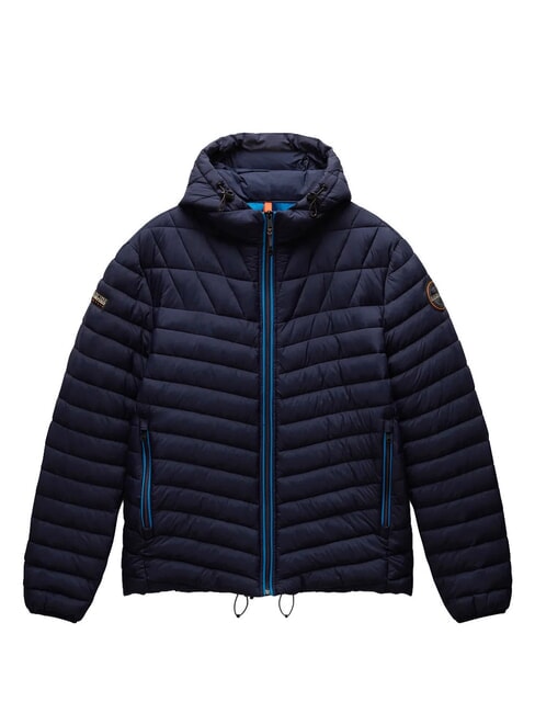 A-LAPAZ H Down jacket with hood blu marine - Men's down jackets