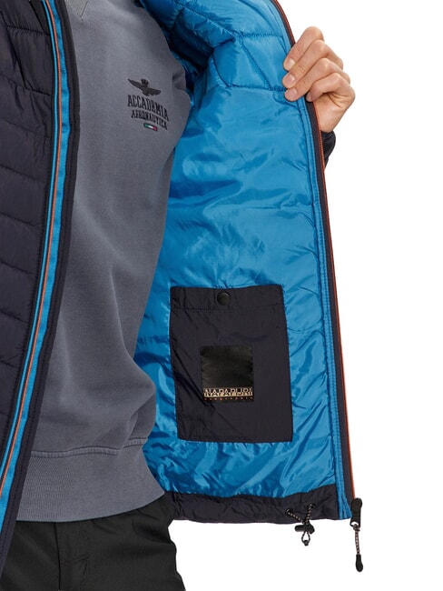 A-LAPAZ H Down jacket with hood blu marine - Men's down jackets