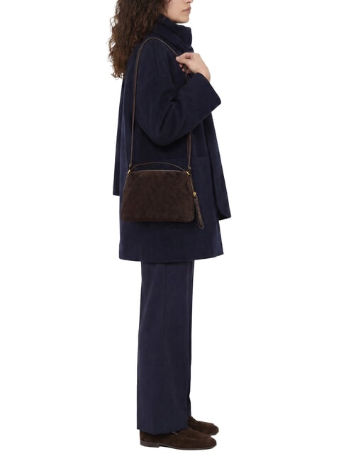 ALIFA Handbag with shoulder strap, in leather mocha - Women&rsquo;s Bags