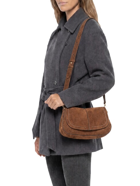 HELENA ROUND Leather shoulder bag cognac - Women&rsquo;s Bags