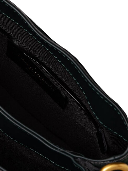 HELENA ROUND Shoulder bag with shoulder strap, in leather velvet green - Women&rsquo;s Bags