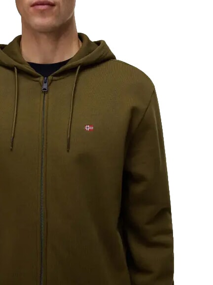 BALIS Full zip sweatshirt dark olive - Sweatshirts