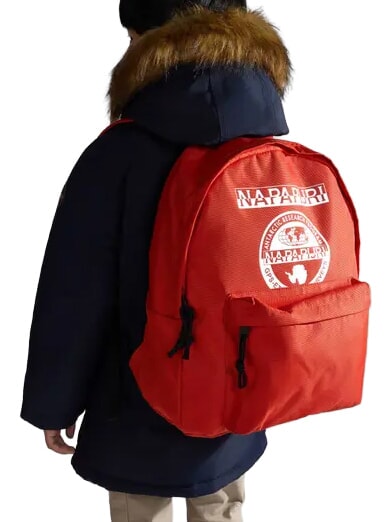 HAPPY DAYPACK 5 Backpack with front pocket and logo orange clay - Backpacks & School and Leisure