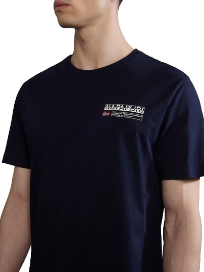 S-KASBA Short-sleeved T-shirt, pure cotton blu marine - T-shirt