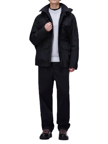 A-RIVALTO FIELD Hooded jacket black beauty - Men's Jackets