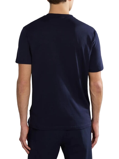 S-AYLMER Cotton T-Shirt blu marine - T-shirt