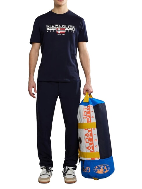 S-AYLMER Cotton T-Shirt blu marine - T-shirt