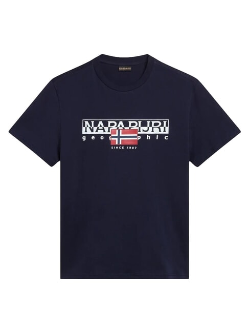 S-AYLMER Cotton T-Shirt blu marine - T-shirt