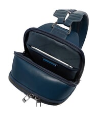 PIQUADRO VICTOR Leather One-Shoulder Backpack blue - Laptop backpacks - 4