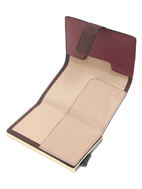 CIRCLE Leather card holder burgundy/pink - Men&rsquo;s Wallets