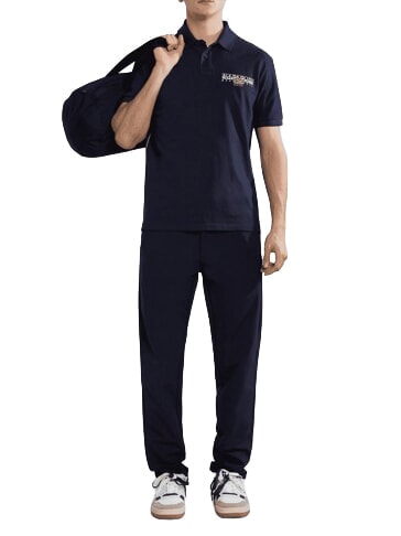 E-AYLMER Short-sleeved polo shirt blu marine - Polo shirt