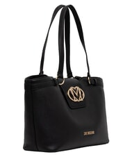 LOVE MOSCHINO OVAL FRIEZE Shopper with clutch Black - Women&rsquo;s Bags - 3
