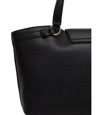 LOVE MOSCHINO OVAL FRIEZE Shopper with clutch Black - Women&rsquo;s Bags - 4