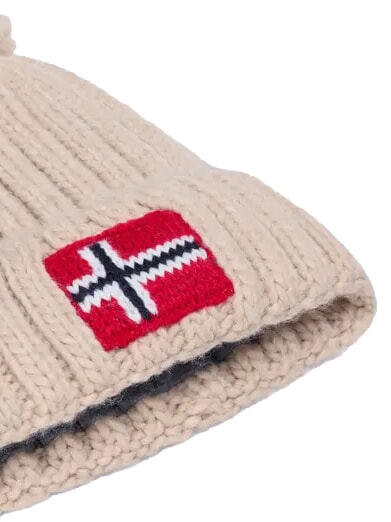 F-SEMIURY Cuffed hat beige dimity - Hats