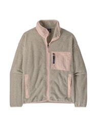 PATAGONIA SYNCH Recycled fleece jacket oatmeal heather with pink frost - Women's Jackets - 3