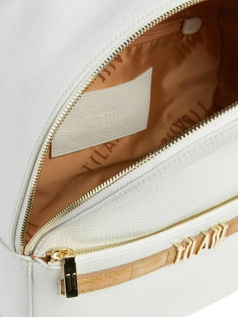 CHIC SOUL Backpack with front pocket, in leather ivory - Women&rsquo;s Bags