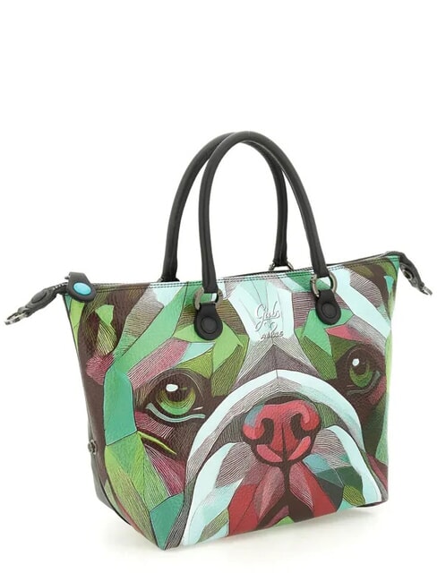G3 PLUS Medium shopping bag, convertible green bulldog - Women&rsquo;s Bags