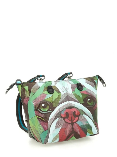 G3 PLUS Medium shopping bag, convertible green bulldog - Women&rsquo;s Bags