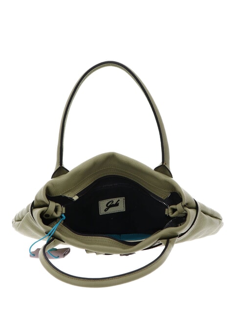 ELIF Medium leather clutch bag with shoulder strap celadon - Women&rsquo;s Bags