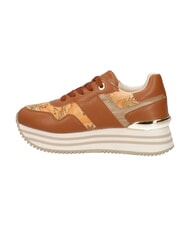 ALVIERO MARTINI PRIMA CLASSE GEO JR Side logo platform sneakers Leather / Geo Beige - Women&rsquo;s shoes - 5