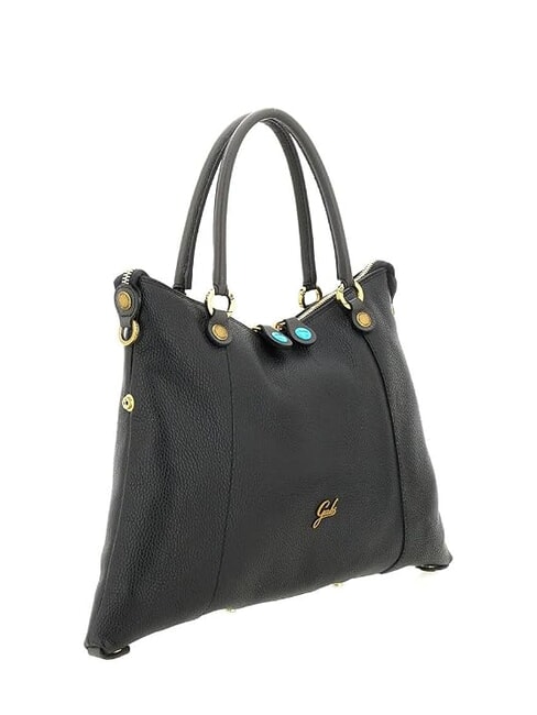 THAMARA PLUS Medium shoulder bag, in leather black/lava - Women&rsquo;s Bags