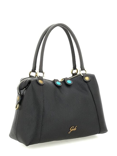 THAMARA PLUS Medium shoulder bag, in leather black/lava - Women&rsquo;s Bags
