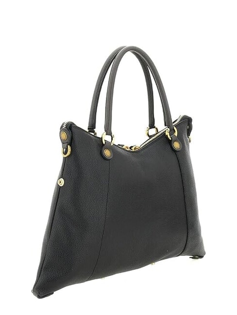 THAMARA PLUS Medium shoulder bag, in leather black/lava - Women&rsquo;s Bags