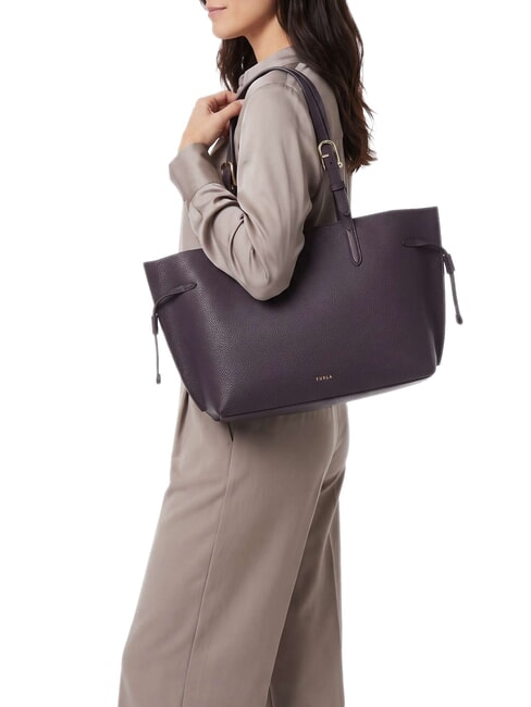 AVA Medium leather shopping bag winter bloom+cotton g int. - Women&rsquo;s Bags