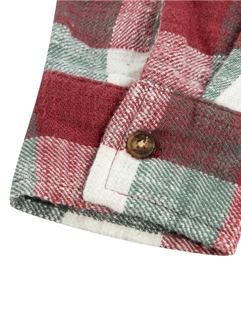 BUFFALO Long-sleeved flannel shirt red pear - children's shirts