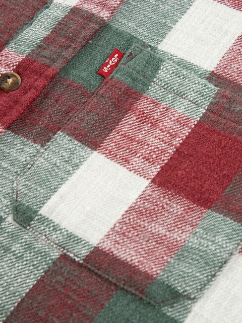 BUFFALO Long-sleeved flannel shirt red pear - children's shirts