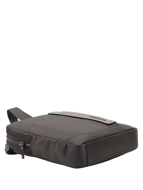 P16 Mixed leather bag, iPad holder CHEVRON / BLACK - Over-the-shoulder Bags for Men