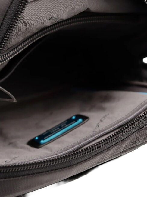 P16 Mixed leather bag, iPad holder CHEVRON / BLACK - Over-the-shoulder Bags for Men