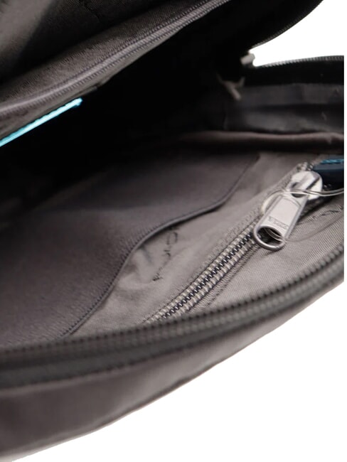 P16 Mixed leather bag, iPad holder CHEVRON / BLACK - Over-the-shoulder Bags for Men