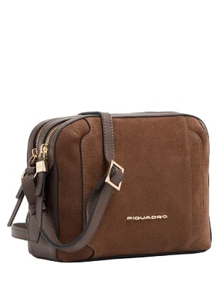 CIRCLE shoulder bag dark walnut suede - Women&rsquo;s Bags