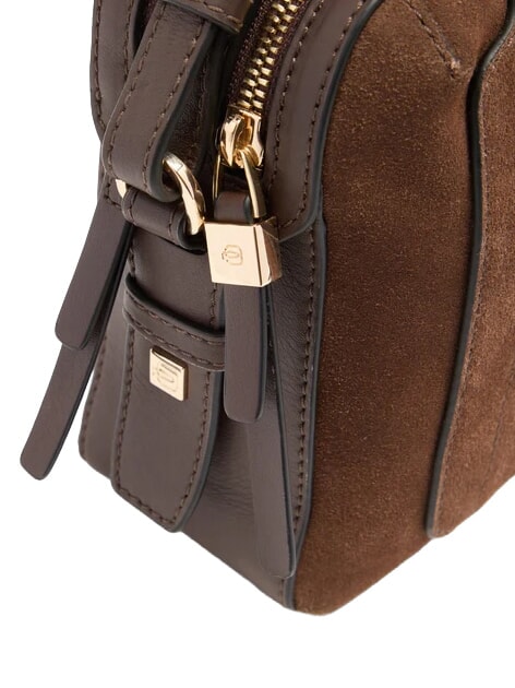 CIRCLE shoulder bag dark walnut suede - Women&rsquo;s Bags
