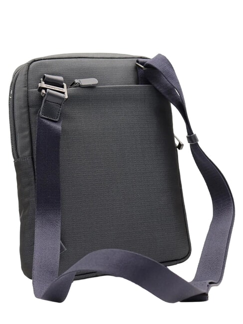 P16 Mixed leather bag, iPad holder blue chevron - Over-the-shoulder Bags for Men