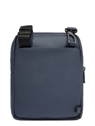 WOLLEM Rubberized fabric bag blue - Over-the-shoulder Bags for Men