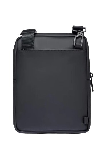 WOLLEM Rubberized fabric bag Black - Over-the-shoulder Bags for Men