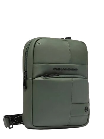 WOLLEM Rubberized fabric bag GREEN - Over-the-shoulder Bags for Men