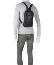 PIQUADRO CRONUS Leather One-Shoulder Backpack blue - Laptop backpacks - 5