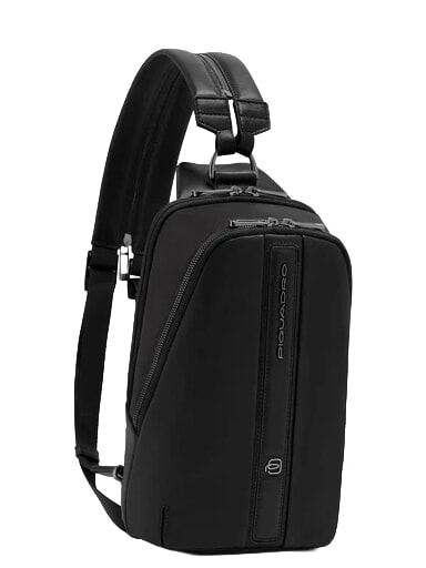 VICTOR Leather One-Shoulder Backpack Black - Laptop backpacks