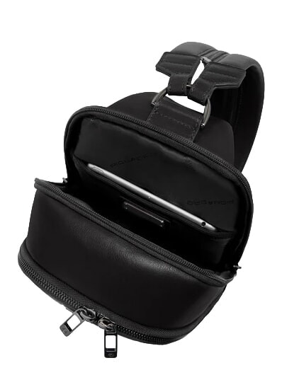 VICTOR Leather One-Shoulder Backpack Black - Laptop backpacks