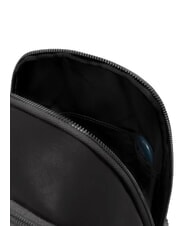 PIQUADRO VICTOR Leather One-Shoulder Backpack Black - Laptop backpacks - 6