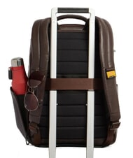 PIQUADRO RUSSEL Leather backpack for 15.6" laptop MORO - Laptop backpacks - 3