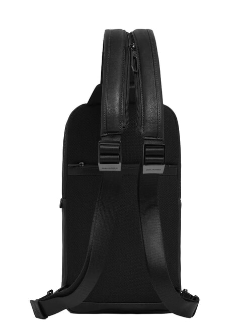 CRONUS Leather One-Shoulder Backpack Black - Laptop backpacks