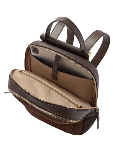 CIRCLE Leather backpack dark walnut suede - Women&rsquo;s Bags