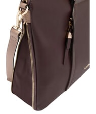 PIQUADRO CIRCLE 14" leather laptop bag burgundy/pink - Work Briefcases - 5
