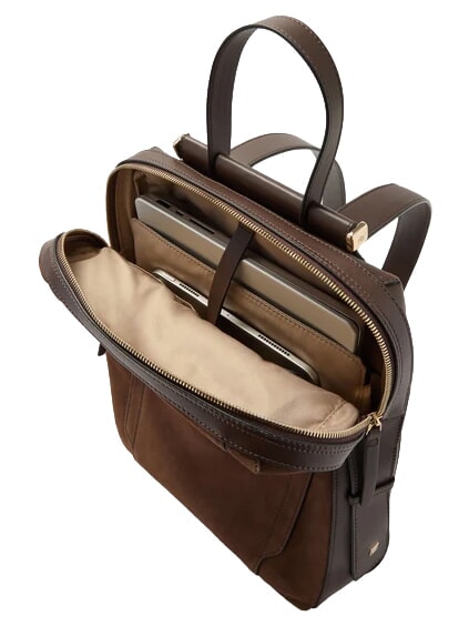 CIRCLE  CIRCLE Backpack for pc 14 "PC / iPad Air - iPad Pro 9.7 / iPad 11" dark walnut suede - Laptop backpacks
