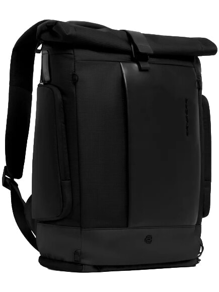 W145 Roll-top backpack for 15.6" laptop Black - Backpacks & School and Leisure