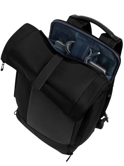 W145 Roll-top backpack for 15.6" laptop Black - Backpacks & School and Leisure